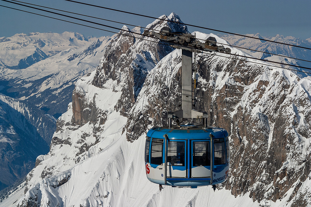 Titlis-Rotair und Wendenstöcke