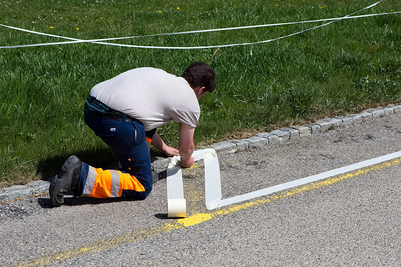 le marquage routier à Vicques