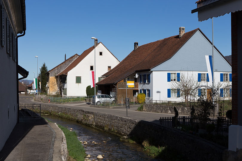 Scheulte et la Route Principale à Mervelier