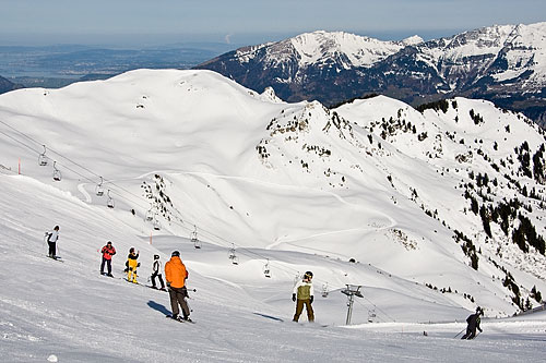 Piste beim Maschgenkamm