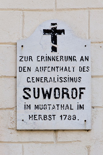 Gedenktafel Suworow im Muotathal