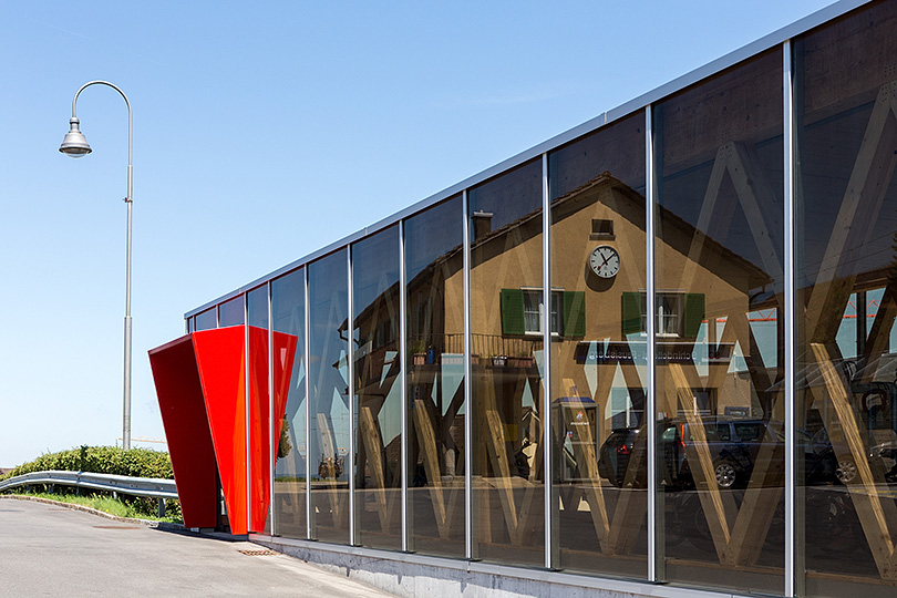 Velounterstand beim Bahnhof Schindellegi