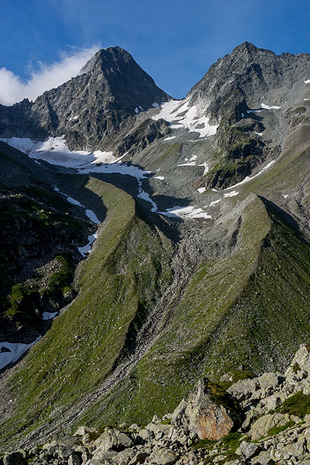 Piz Nair und Moränen