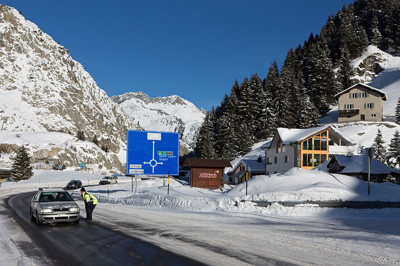 Einweisposten in Andermatt