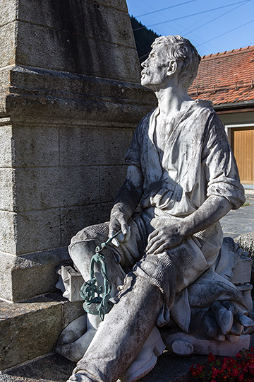 Denkmal Opfer Gotthardtunnelbau in Göschenen