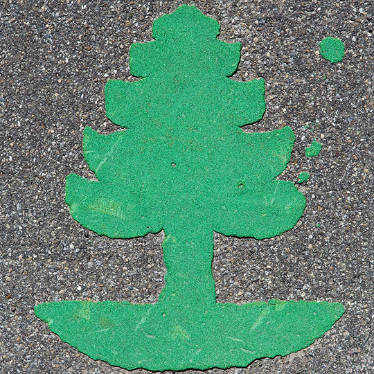 Emblem der Sammelstellen für Abfallsäcke in Bauma