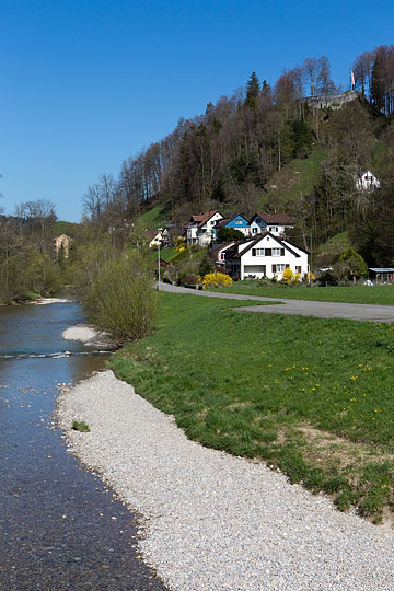 Töss und Burgruine Altlandenberg