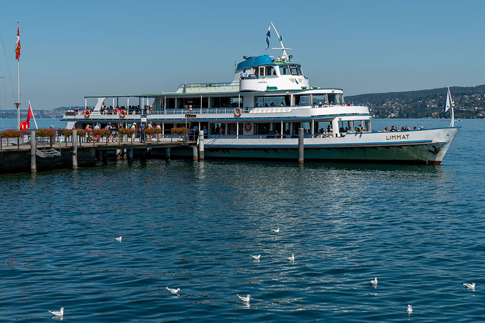 Limmat an der Schiffstation in Horgen