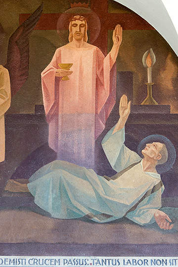 Wandgemälde in der Gräberhalle