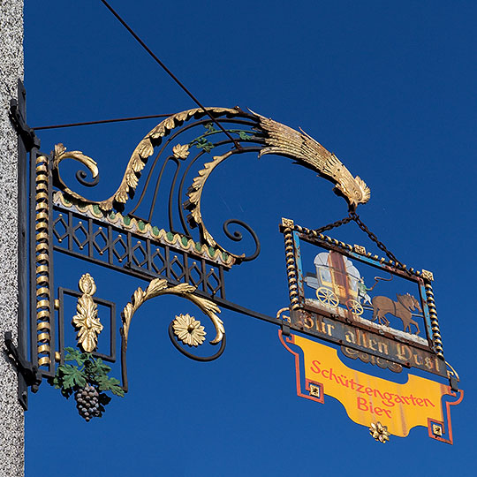 Wirtshausschild Zur alten Post