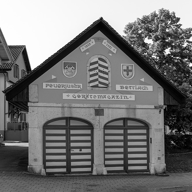 altes Gerätemagazin der Feuerwehr in Bettlach