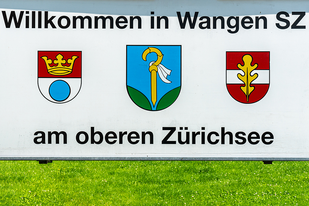 Willkommens-Tafel in Wangen