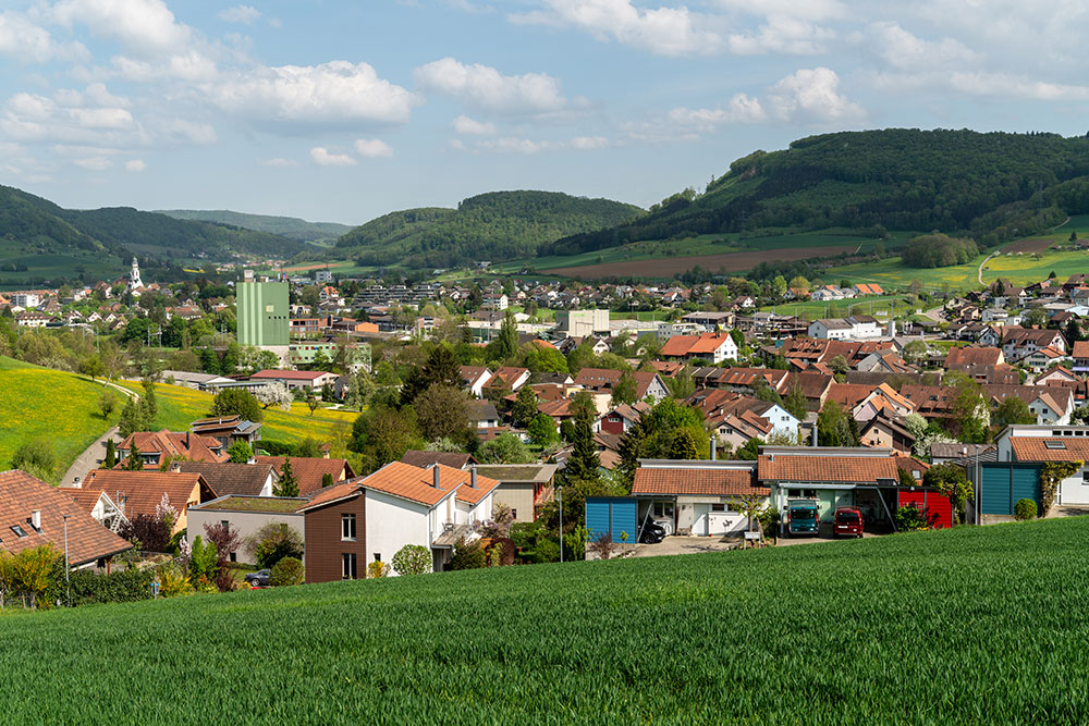 Blick nach Frick und auf Gipf