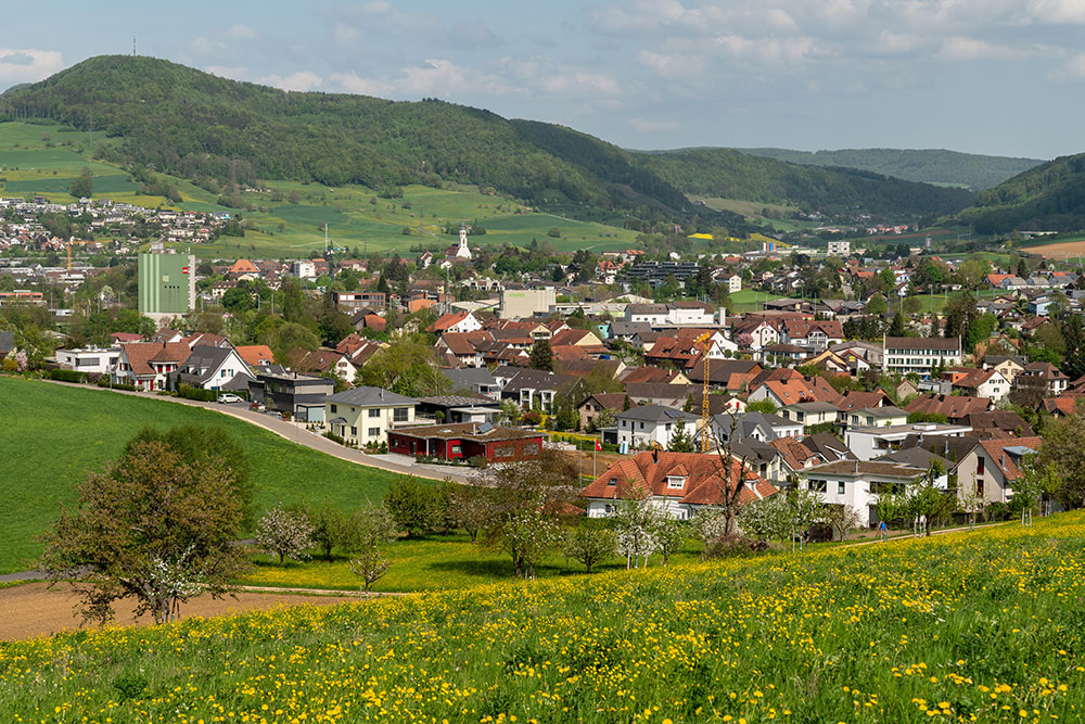 Blick nach Frick und auf Gipf