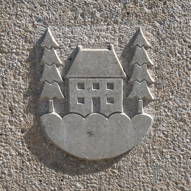 Gemeindewappen-Steinrelief in Oberhof