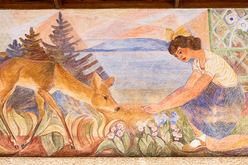 Tableau mural, école à Boncourt