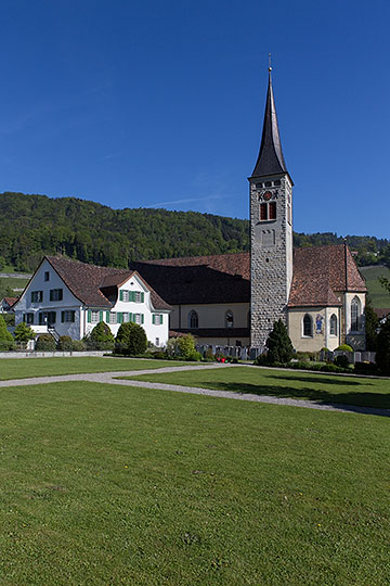 Pfarrhaus und Katholische Kirche in Berneck