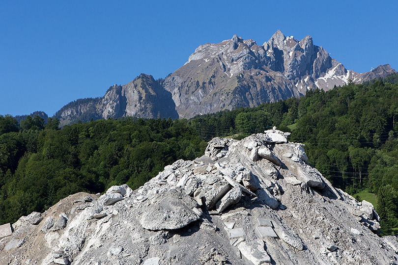 Bauschuttkegel und Pilatus