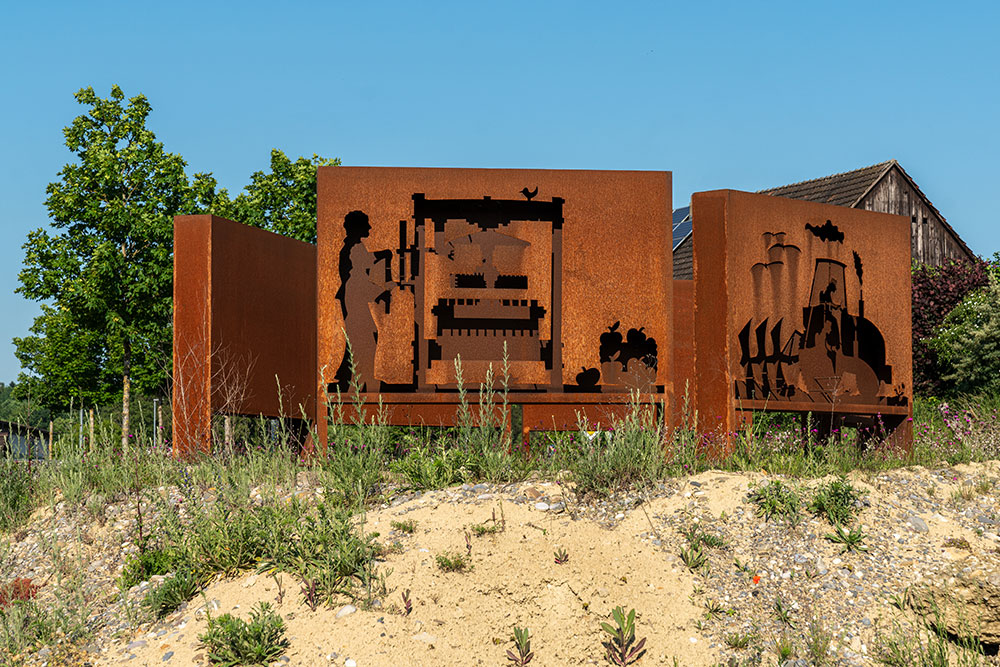 Verkehrskreisel-Skulptur