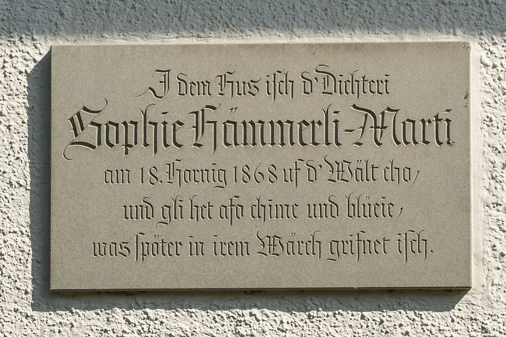 Gedenktafel Sophie Haemmerli-Marti
