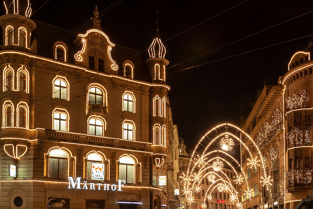 Adventsbeleuchtung in Basel