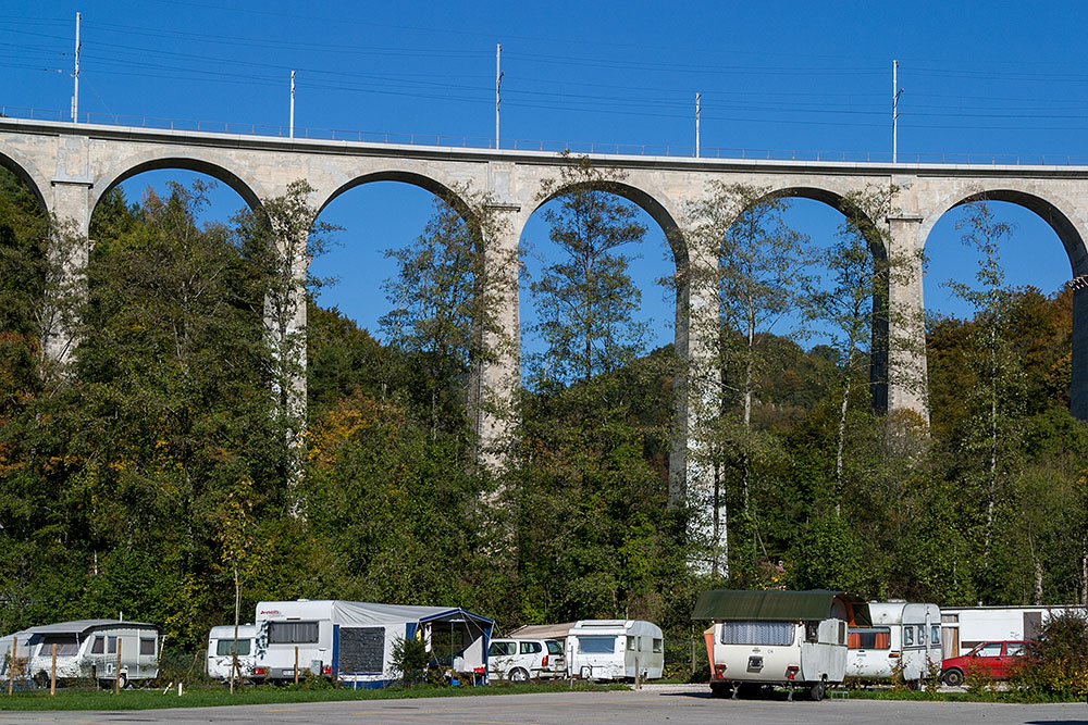 Eisenbahnviadukt in St-Ursanne