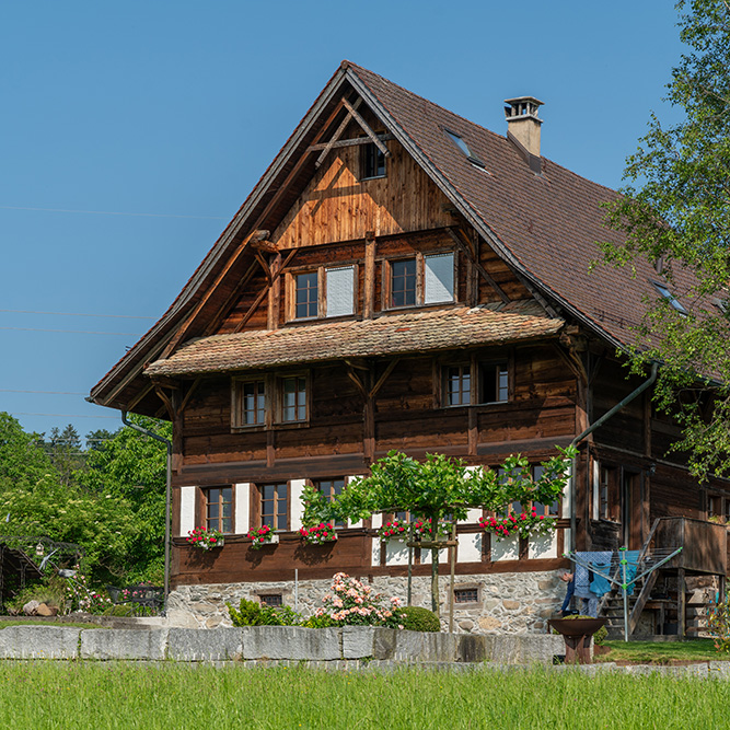 Bohlenständerbau in Hedingen