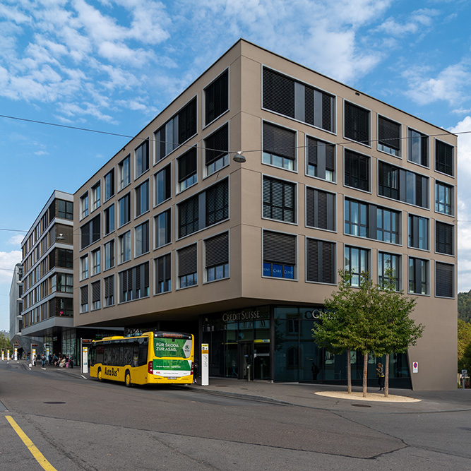 Bahnhofplatz in Liestal