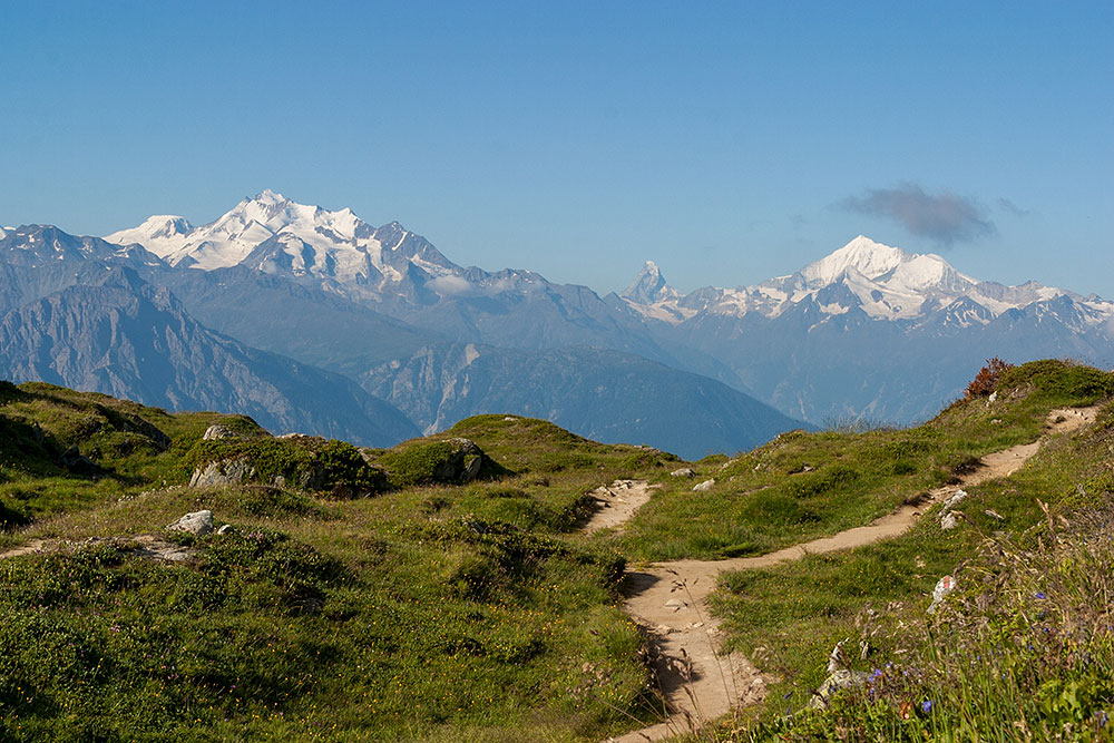 Alphubel, Mischabelgruppe, Matterhorn, Weisshorn