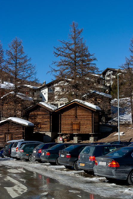 Parkplatz in Saas-Fee