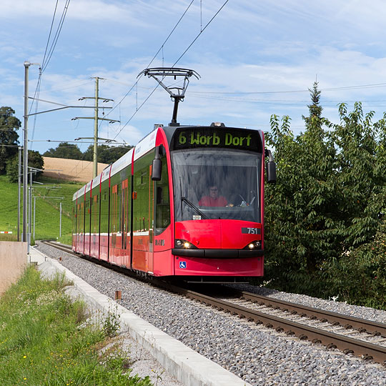 Tram der Linie 6 von Bernmobil