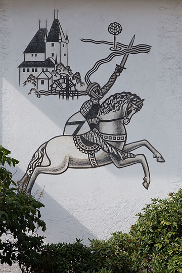 Wandbild mit Schloss Worb