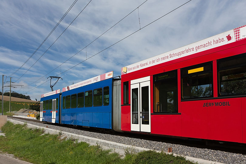 Fahrt des Blauen Bähnlis nach Bern