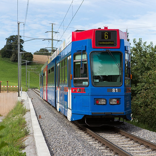 Fahrt des Blauen Bähnlis nach Bern