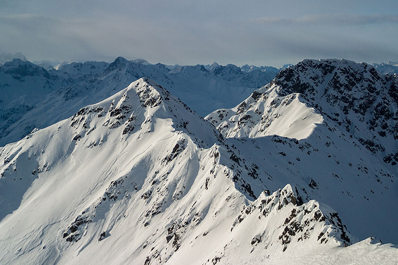 Aussicht vom Weissfluhjoch