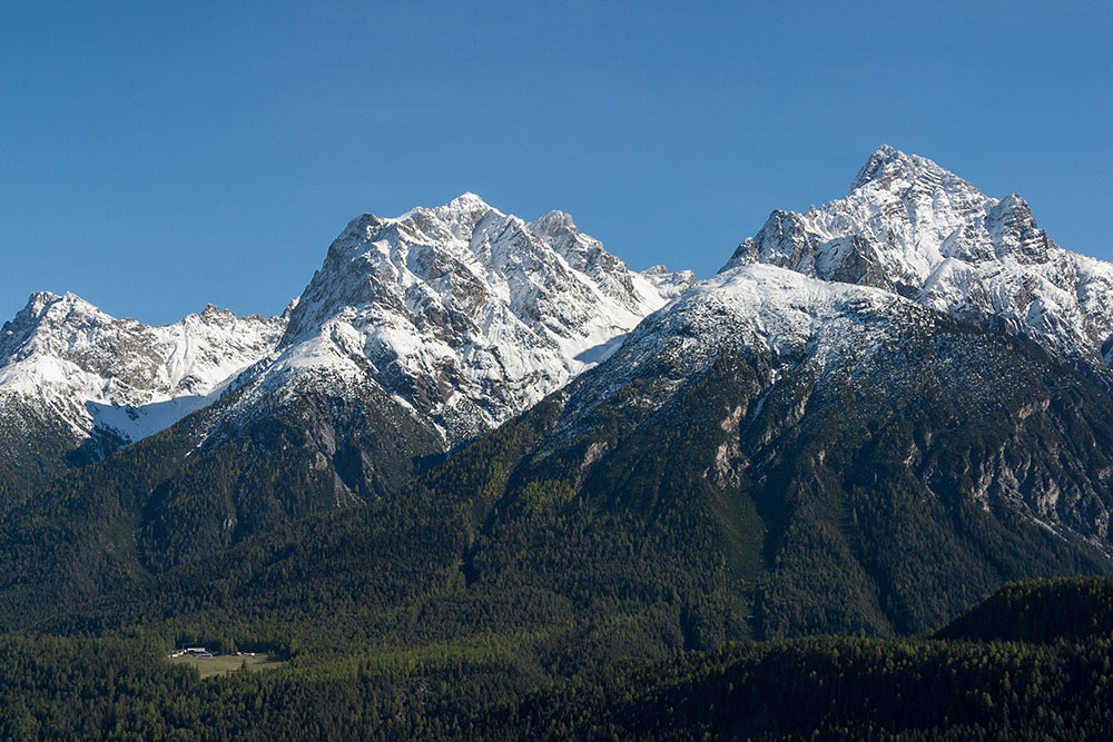 Piz Ajüz, Piz Lischana und Piz St. Jon