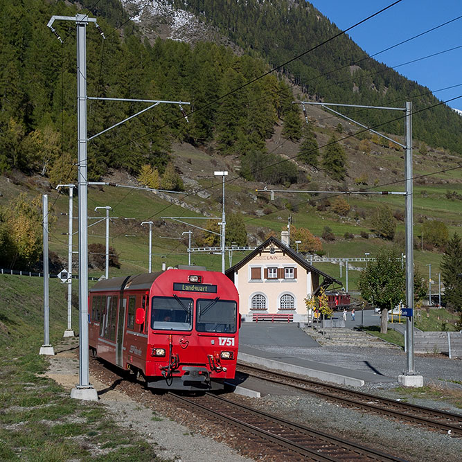 Bahnhof in Lavin