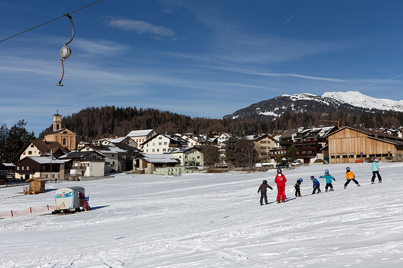 Skilift im Unterdorf von Lantsch