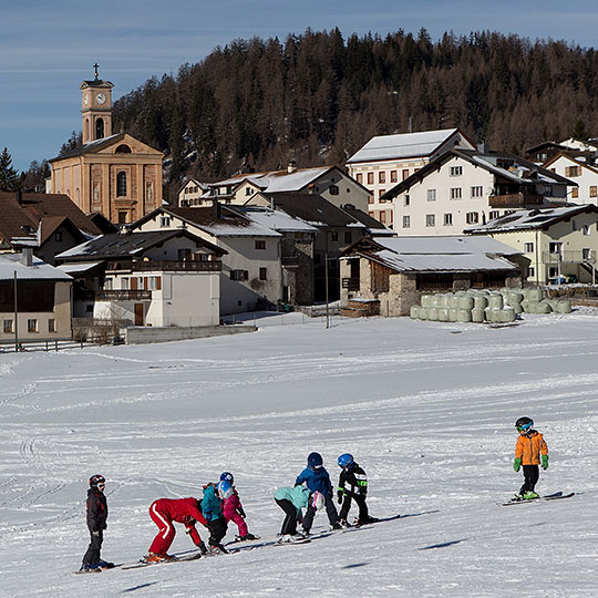 Skilift im Unterdorf von Lantsch