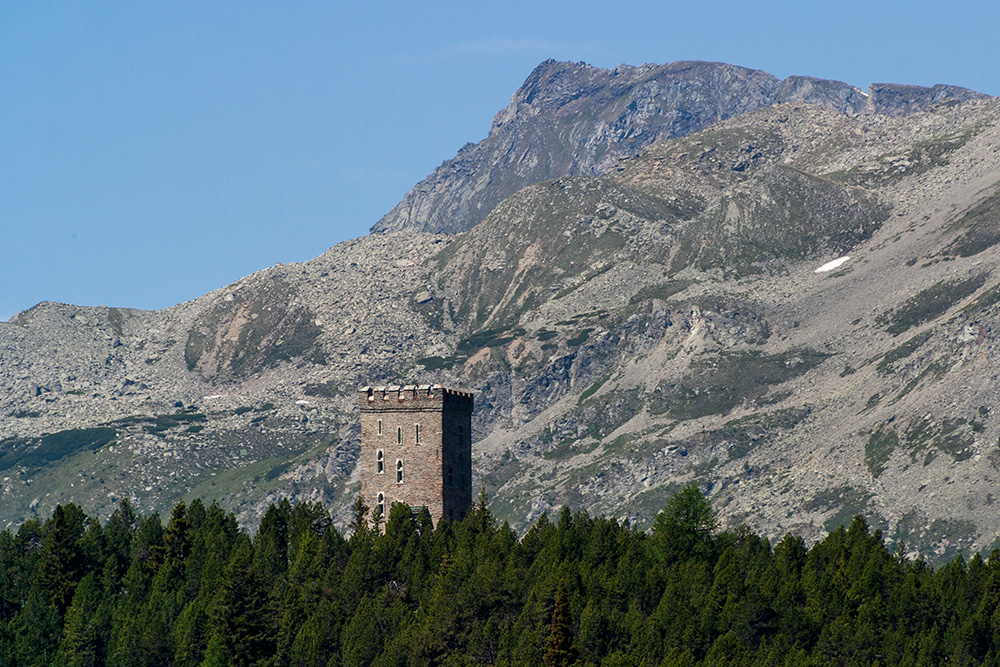 Turm Belvedere in Maloja