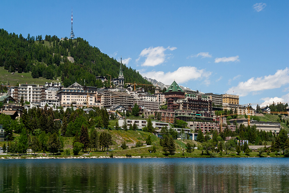 St. Moritz Dorf und St. Moritzersee