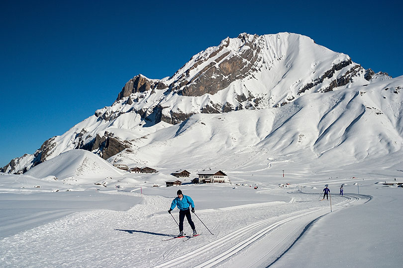 Langlaufloipe auf der Engstligenalp