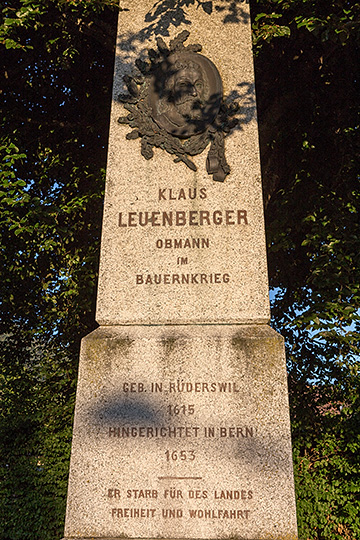 Denkmal für den Bauernführer Niklaus Leuenberger