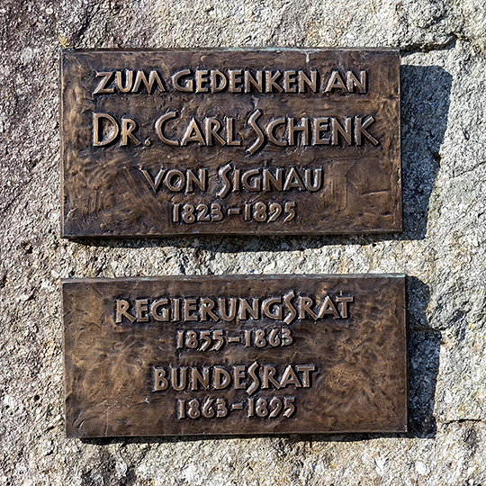 Gedenktafel an Bundesrat Carl Schenk