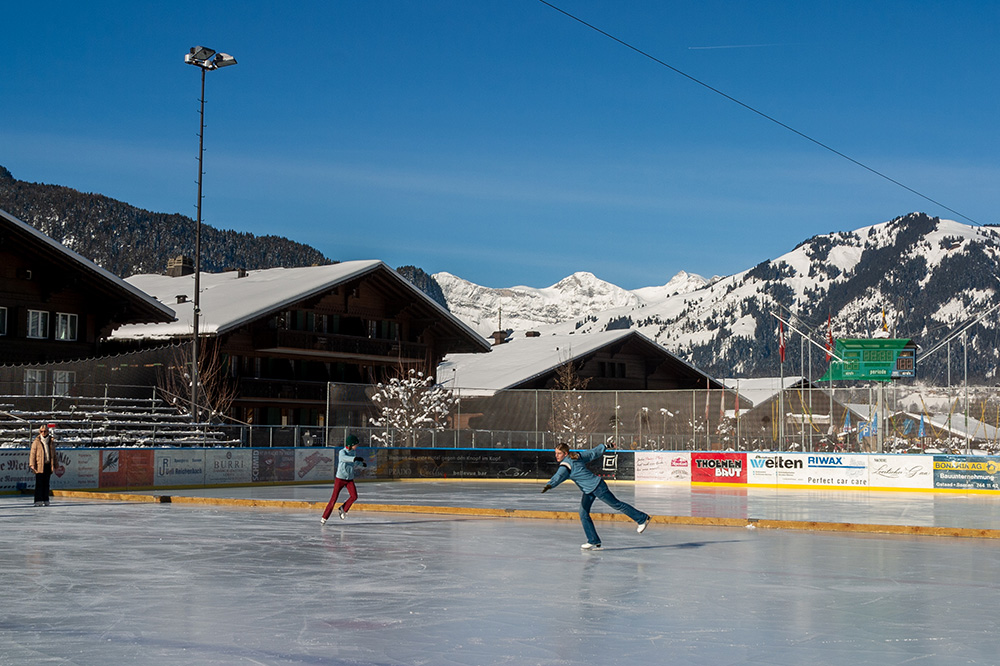 Eisbahn in Gstaad