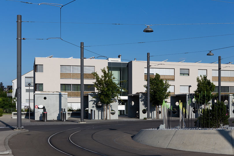 Tramschlaufe und Überbauung Le Pont
