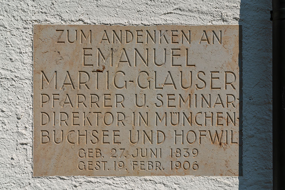 Gedenktafel an Emanuel Martig-Glauser